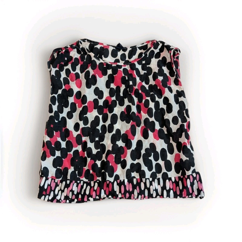 Y2K GapKids Cotton Silk Blend Abstract Dot Indie Coquette Blouse XXL